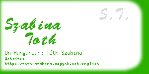 szabina toth business card