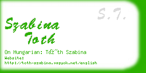 szabina toth business card